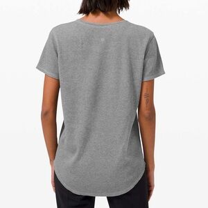 Lululemon Love Crew Tee Waffle Knit Grey Shirt
